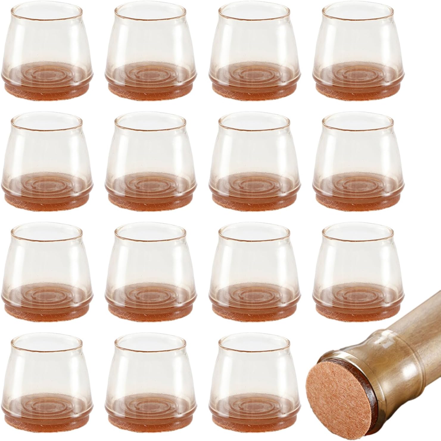 Chair Foot Covers TPR Floor Protectors Chair Foot Covers Pack of 16