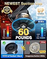 Vista 4 de VANMASS [Verdadero grado militar] Soporte para teléfono de coche [Mejor succión y clip] Soporte para teléfono celular para salpicadero, rejilla