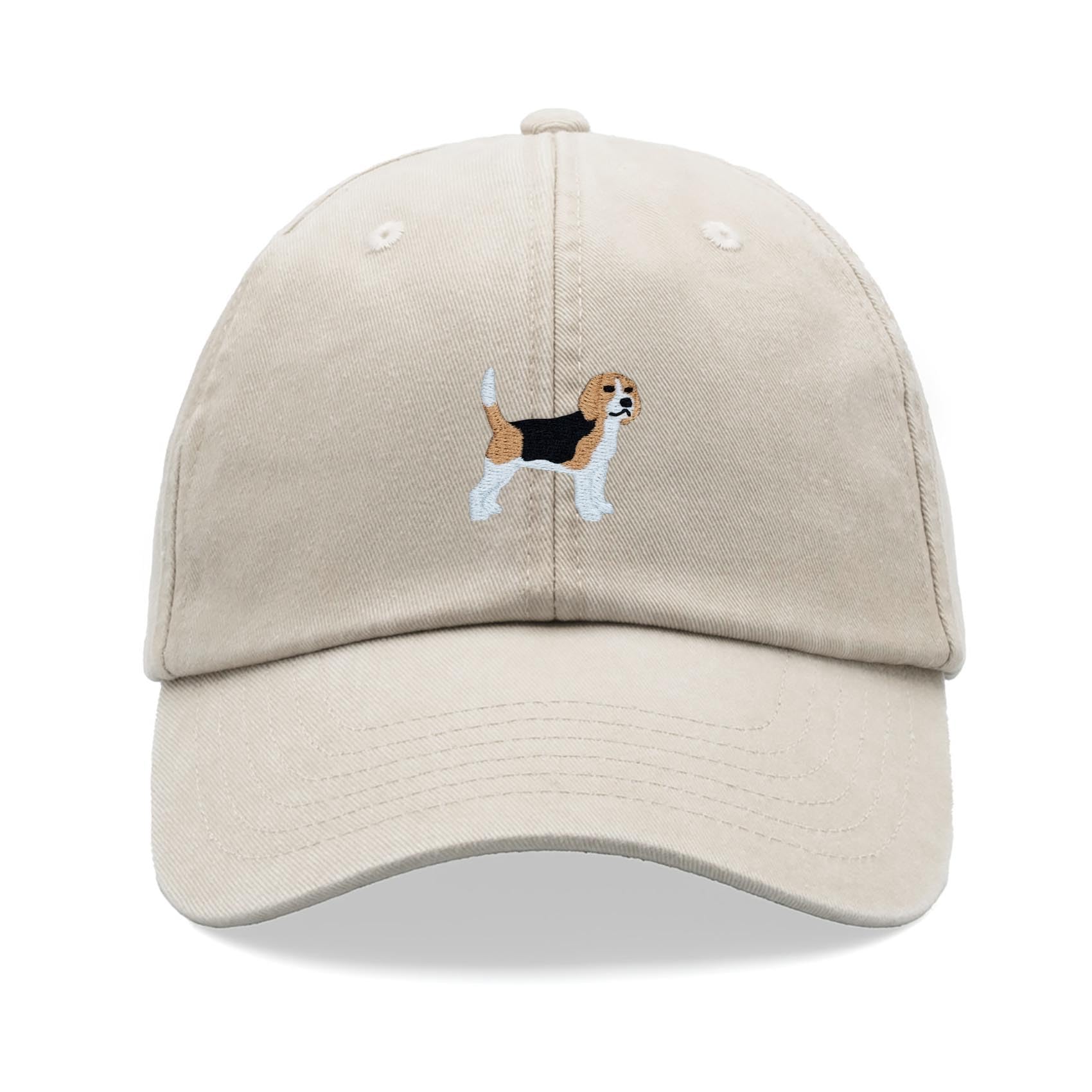 Beagle Dog Baseball Cap Vintage Washed Unisex Dad Hat Adjustable Stone
