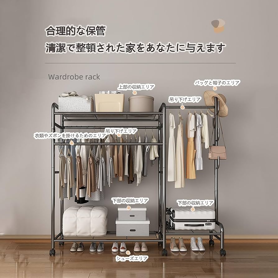 スチール製パイプハンガー Amazon.co.jp: コートラック ワードローブ パイプハンガー