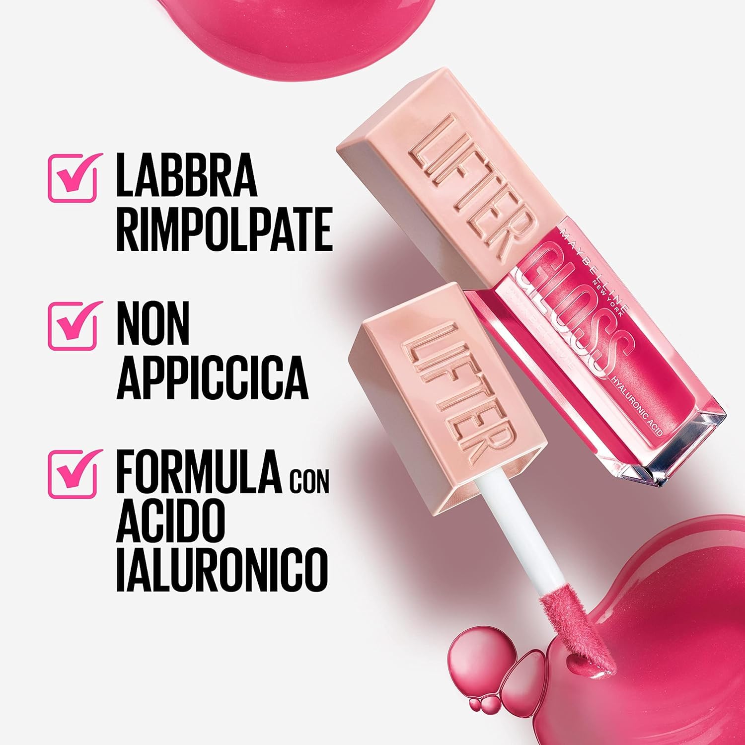 Maybelline New York Set Make Up Occhi e Labbra: Mascara Lash Sensational Sky High, Matita Labbra Lifter Liner, Lucidalabbra Lifter Gloss