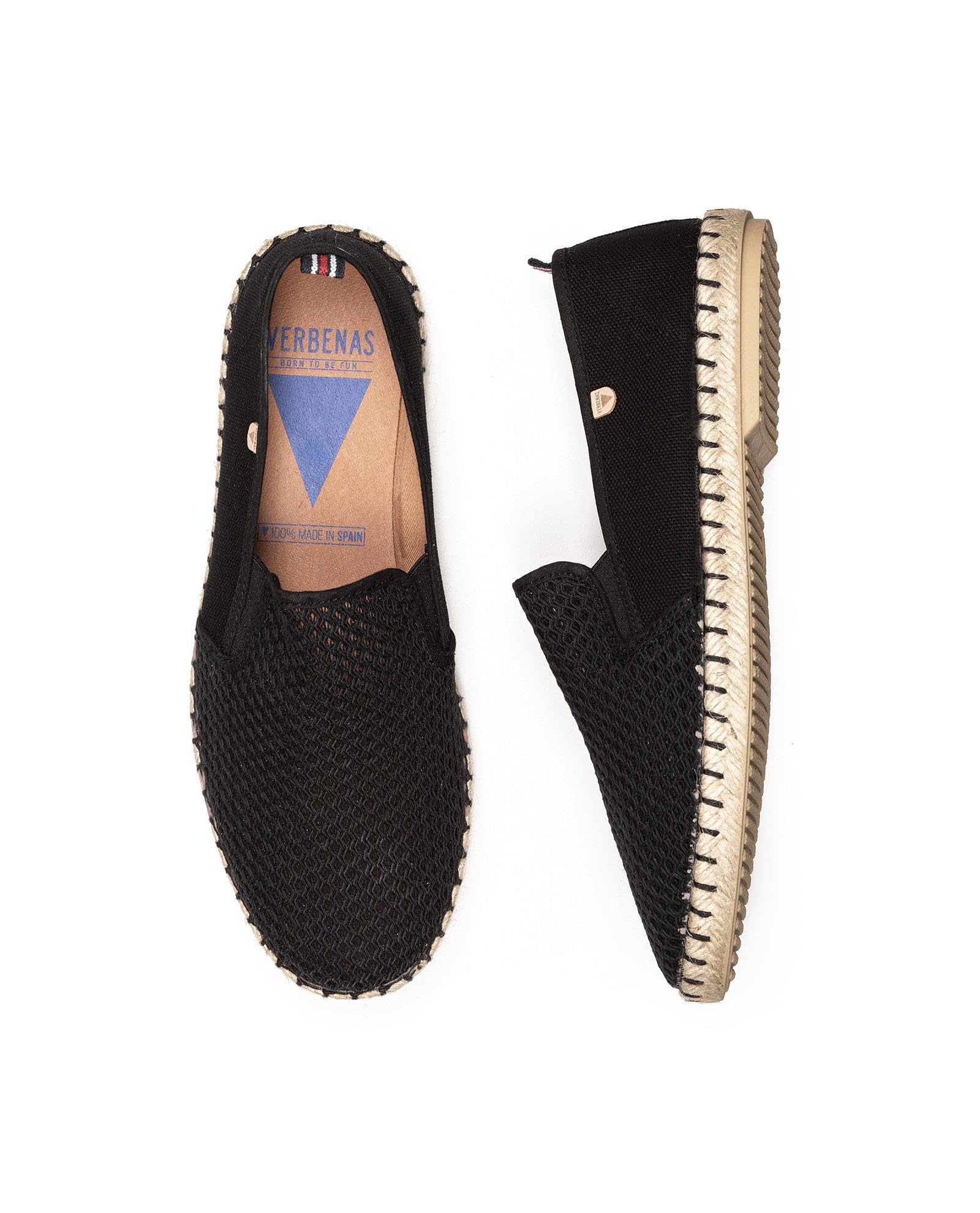 VERBENAS Espadrillas Tom Rejilla-Paris Negro - Talla: 43