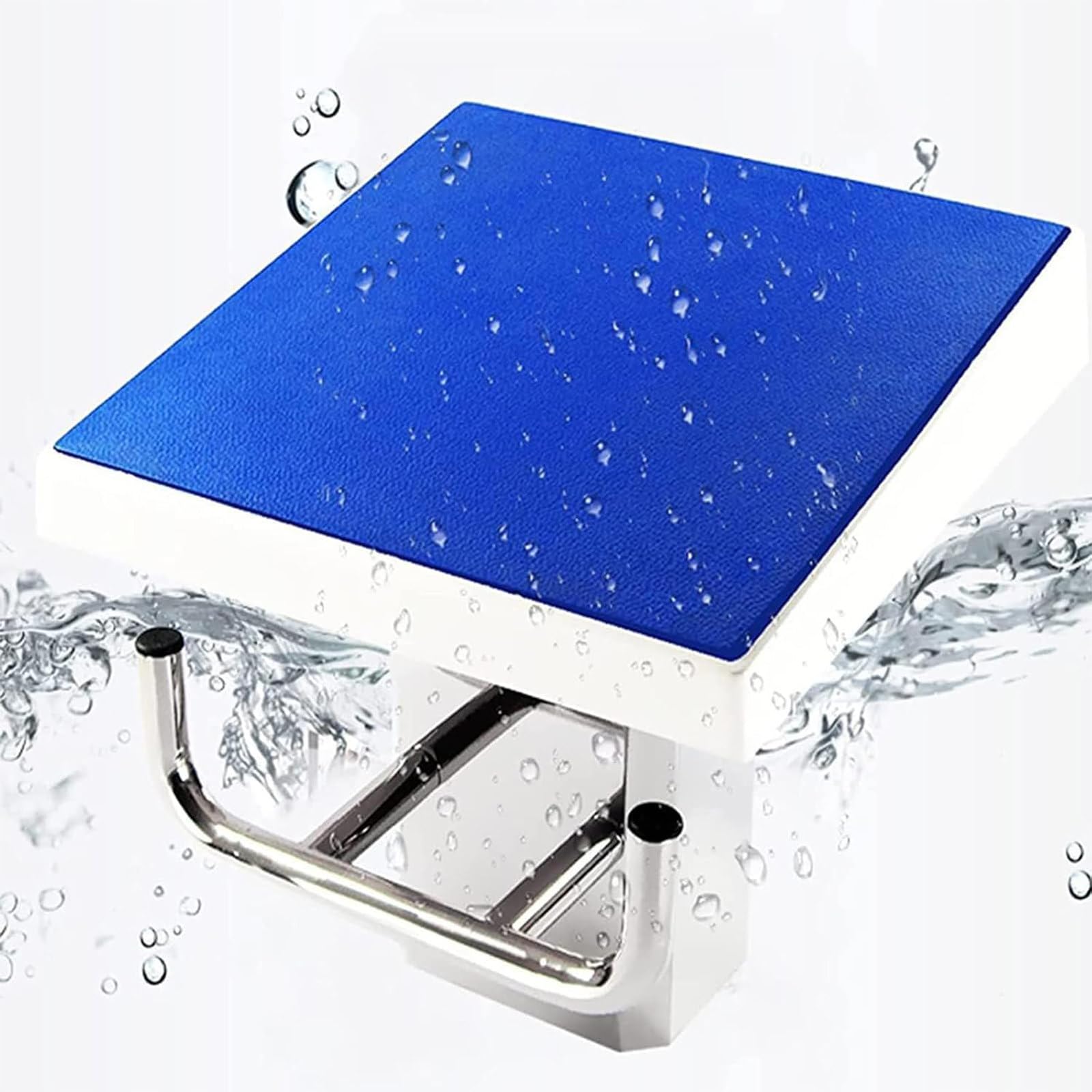 Tavola per immersioni in acciaio inox con superficie antiscivolo, piattaforma per immersioni a base quadrata per piscine private