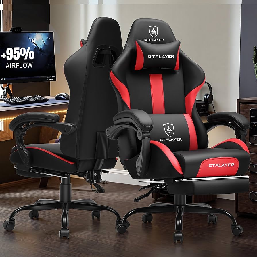 Amazon.com: GTRACING Gaming Chair with Foot Rest & Pocket