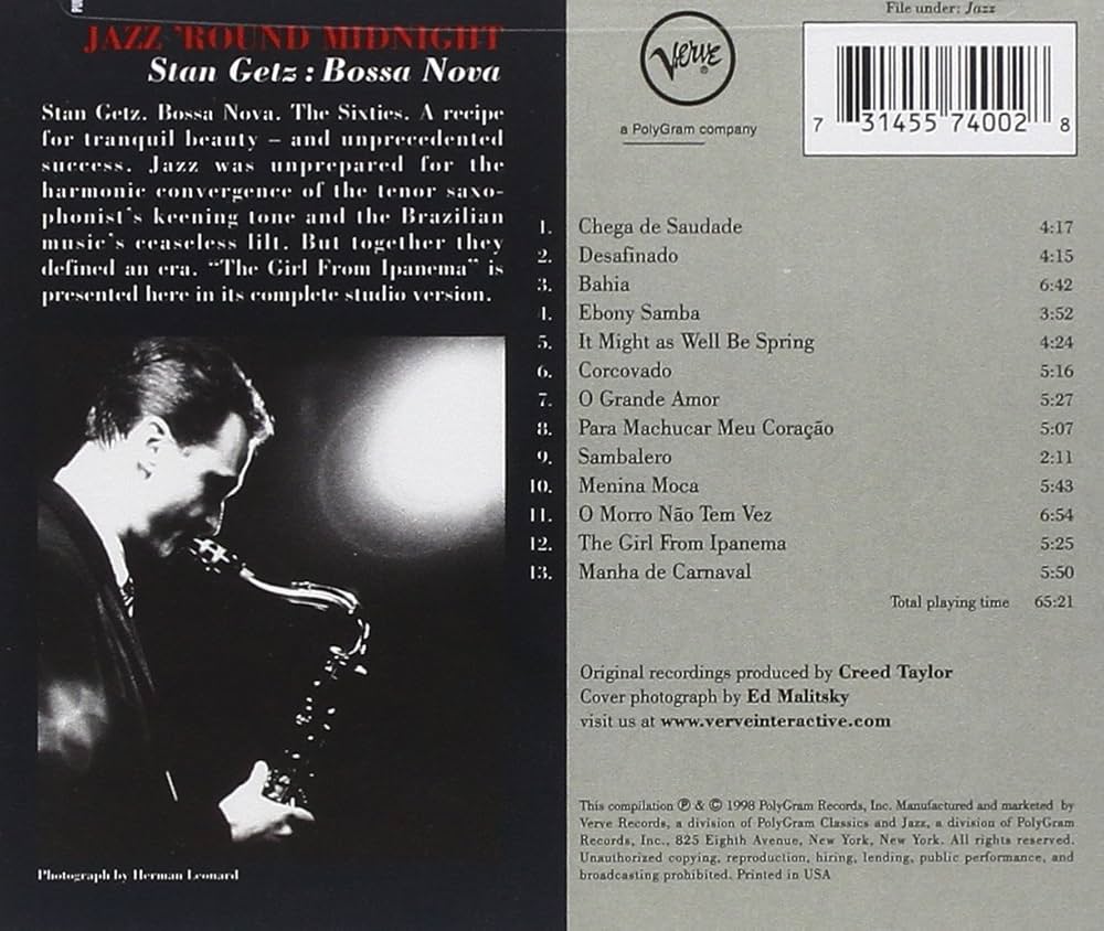 Stan Getz - Bossa Nova - Jazz 'Round Midnight - Amazon.com Music