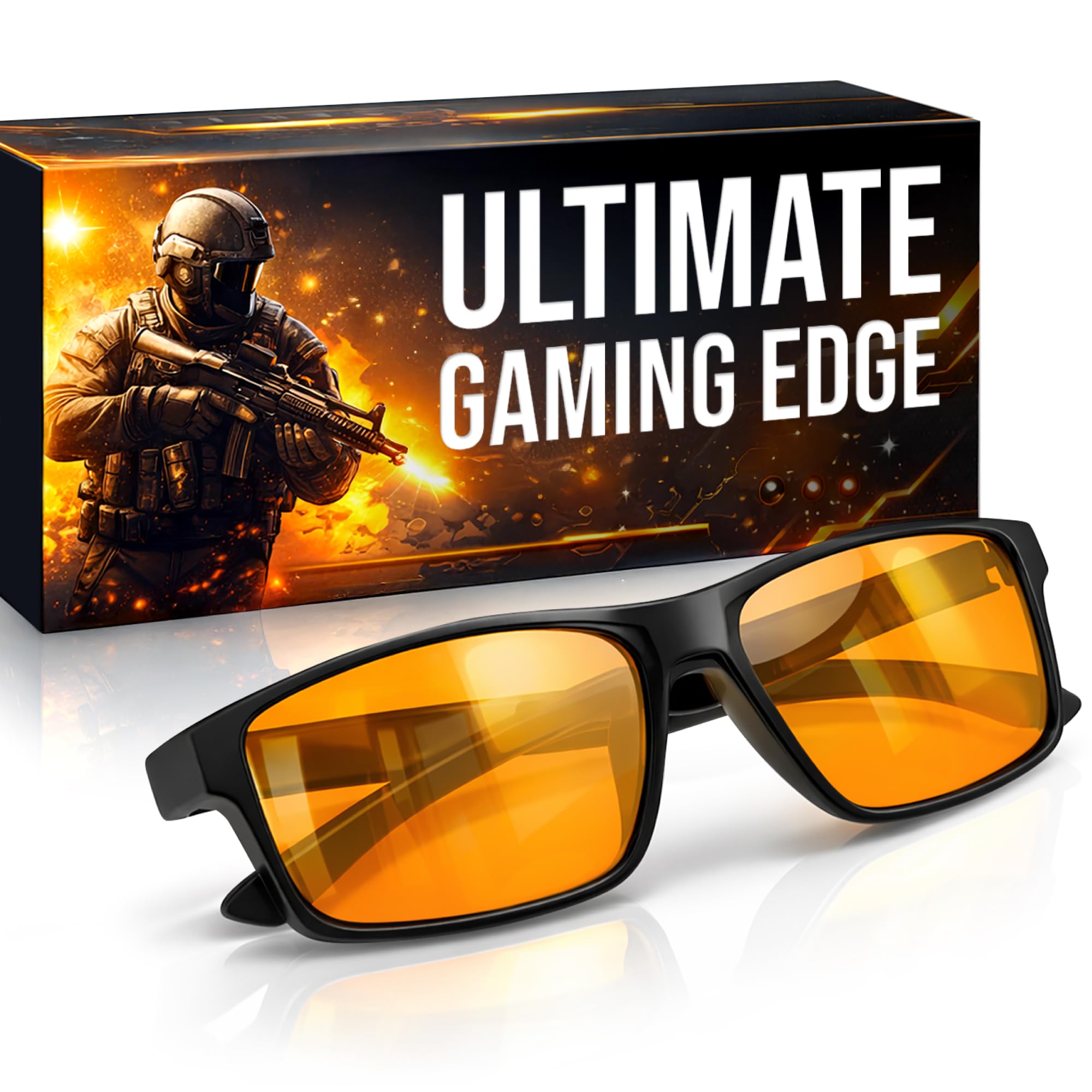 Photo 1 of Gaming Glasses • Blue Light Blocking Computer Screen Glasses | Anti Fatigue & Eyestrain | ONE Amber