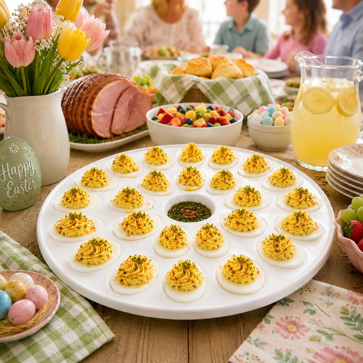 Amazon.com: HIC Kitchen Deviled Egg Dish, 13.25-Inch, Fine