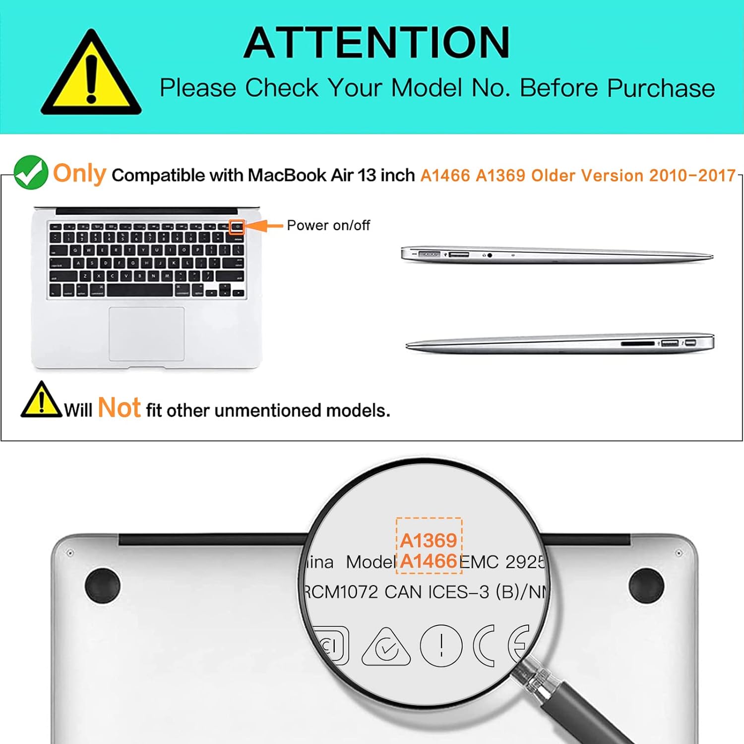 MOSISO Compatible with MacBook Air 13 inch Case (Models: A1466 & A1369, Older Version 2010-2017 Release), Protective Plastic Hard Shell Case Cover, White