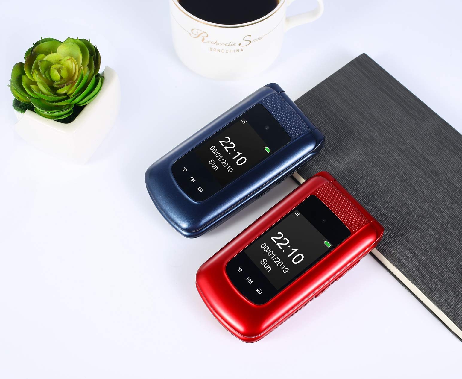 Buy Uleway Unlocked Flip Phone 3G Dual Screen SOS Big ButtonT Mobile