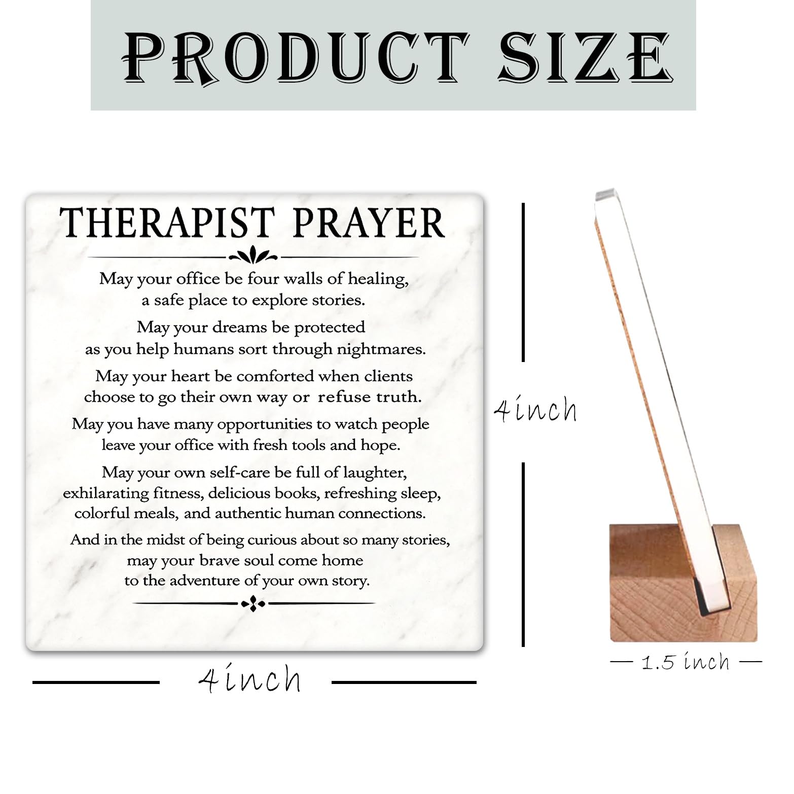 Therapist Prayer Sign Therapist Office Desk Decor Sign - Therapist Gifts for Mental Health Therapists Counselor Psychologist Psychotherapist Counselor Gifts for Women Prayer Plaque