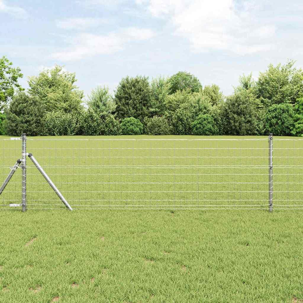 Ogrodzenie euro, 0,6 x 25 m, żelazo powlekane PCW, wytrzymałe ogrodzenie ogrodowe do użytku na zewnątrz, bariera dla zwierząt, łatwy montaż bez kopania