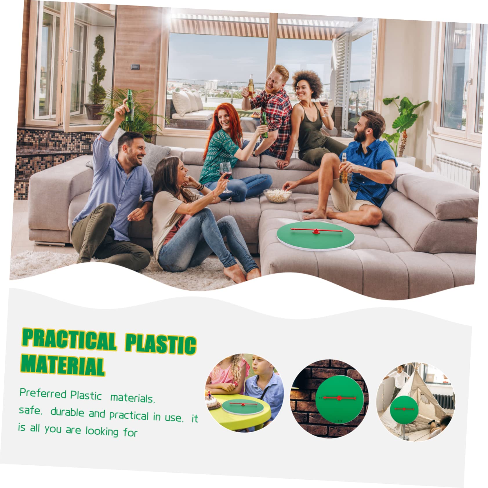 CIYODO Spinning Wheel Game Prize Wheel Rotating Plate Party Supplies Safe Practical Design