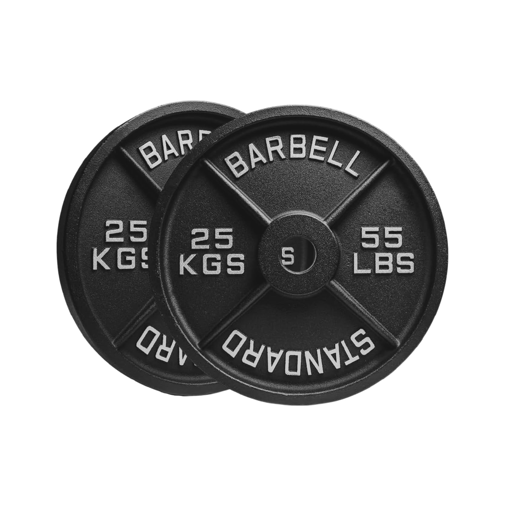 Cast Iron Weight Plates Sets & Pairs (1.25kg–25kg) for Home Gym Strength Training, Weight Lifting & Muscle Building for Men & Women (Without Barbell, 25kg Pair)