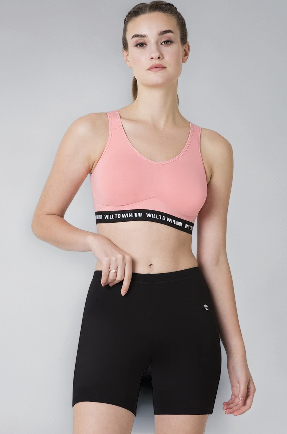 Women Wireless Non Padded Light Impact Sports Bra - Anti Bacterial, Full Coverage