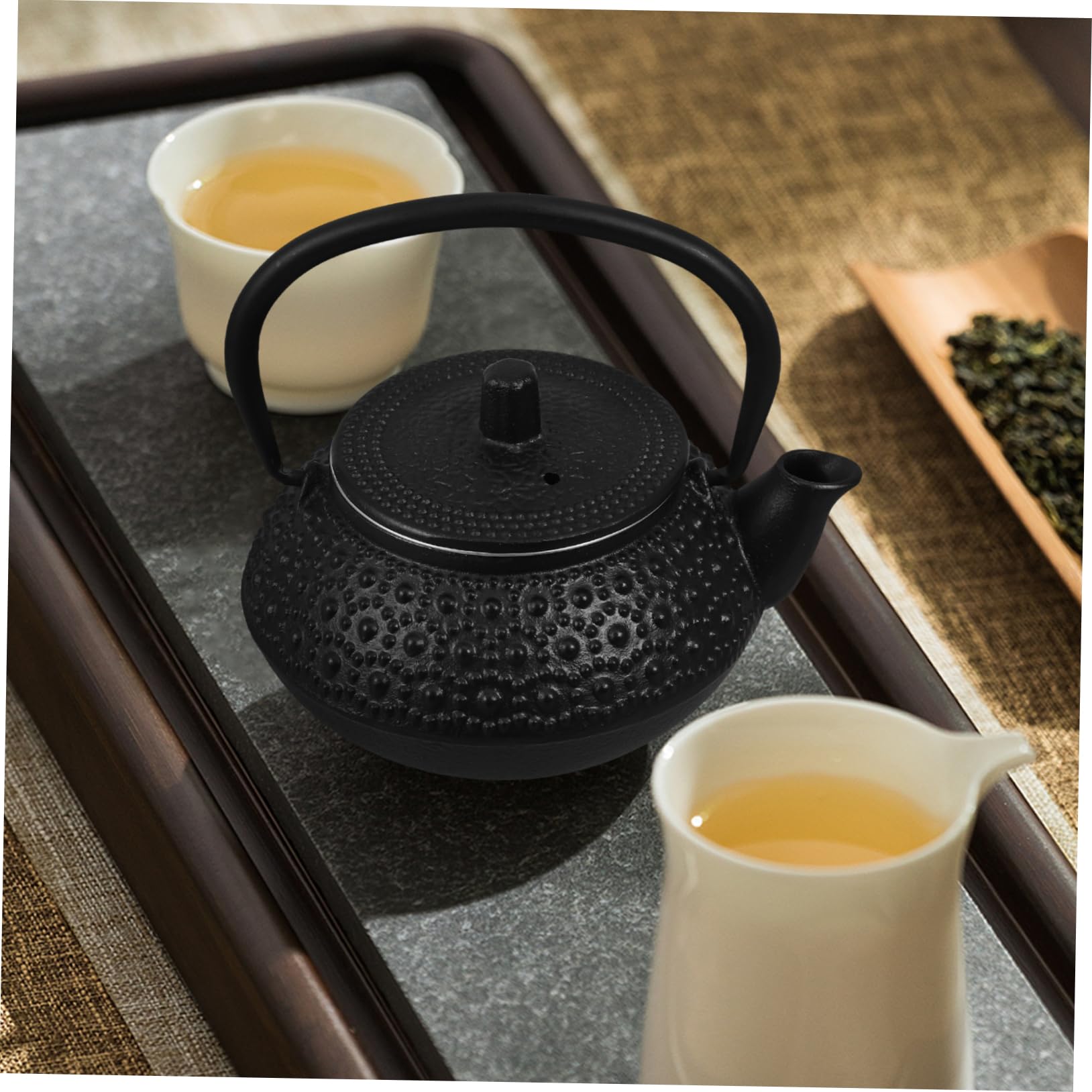Cabilock Tetera De Hierro Con Infusores Para Té Suelto Para Estufa Diseño Japonés
