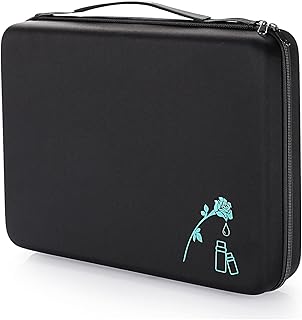 JuxYes EVA Essential Oils Carrying Case Holder for108 Bottles - Hard Shell Dense Foam Essential Oils Storage Bag for 5 10 15ml Oils Containers