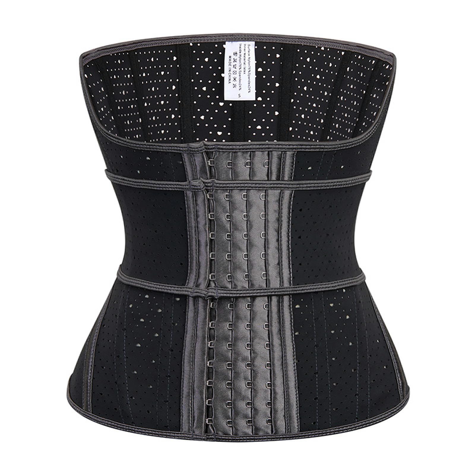 Corsetto Donna Cintura di Modellatura del Corpo Sportivo Fitness Fitness Lattice Cintura di Pancia Stretta per Le Donne-d Nero-3xl
