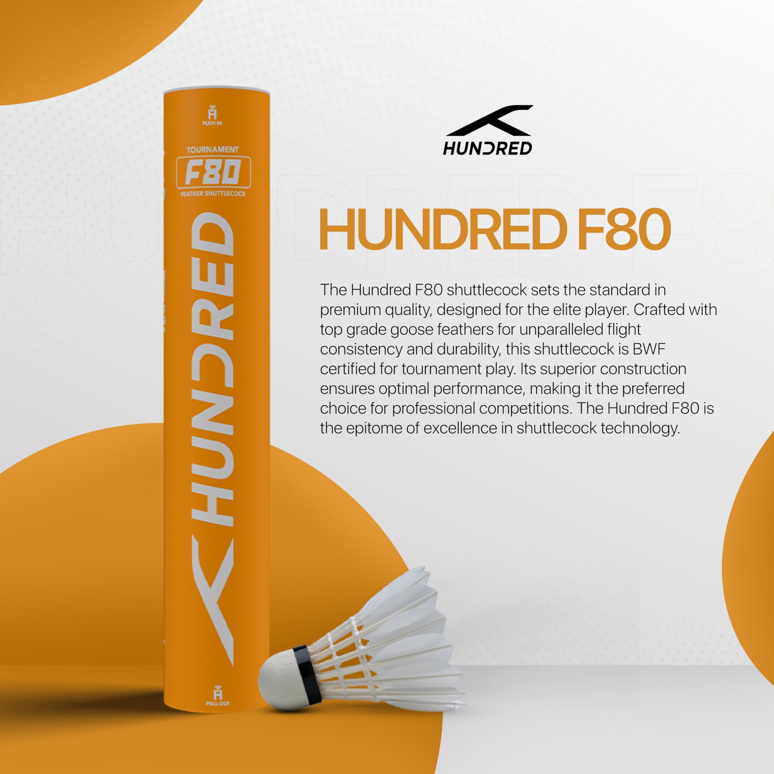 Hundred, Feather Shuttlecock Unisex Adulto