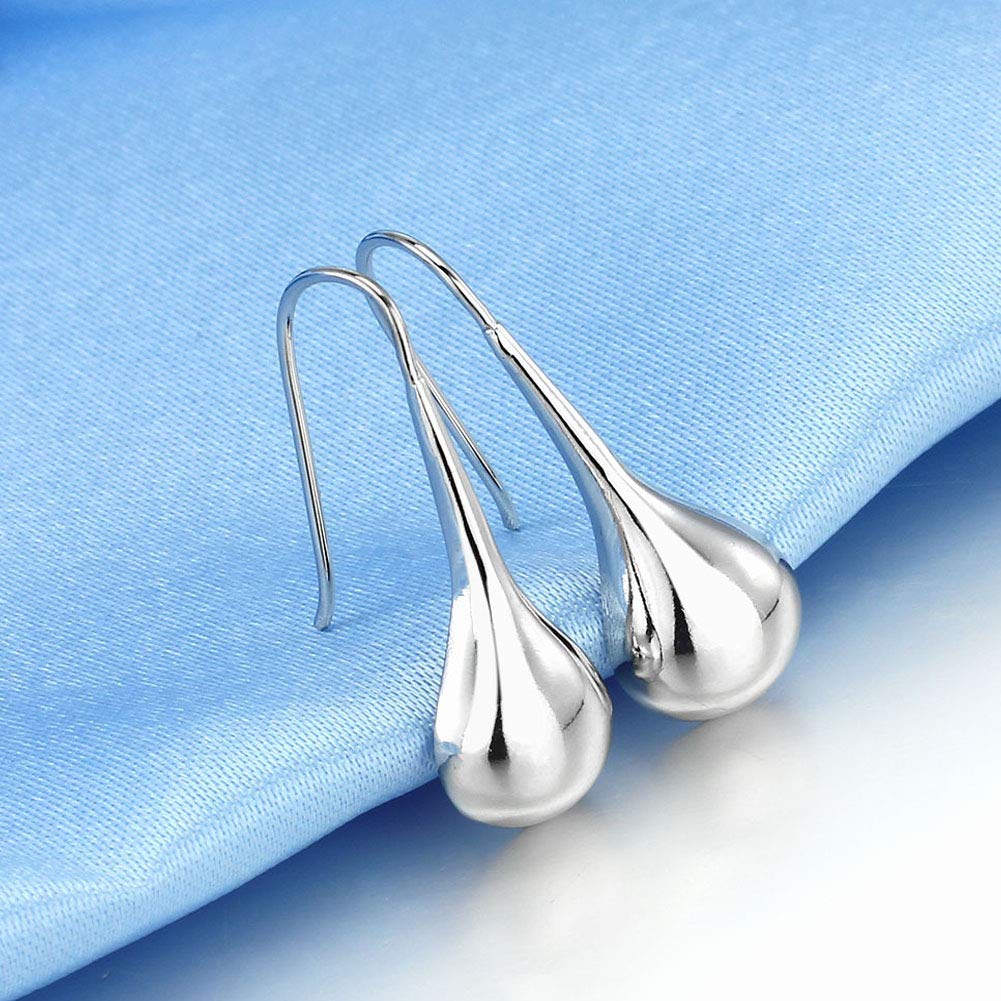 YCTTKDD Damen Tropfenohrringe Schmuck Ohrringe Aprikosenblattform S925 Silber Ohrstecker-Silbernadel+Kupfer