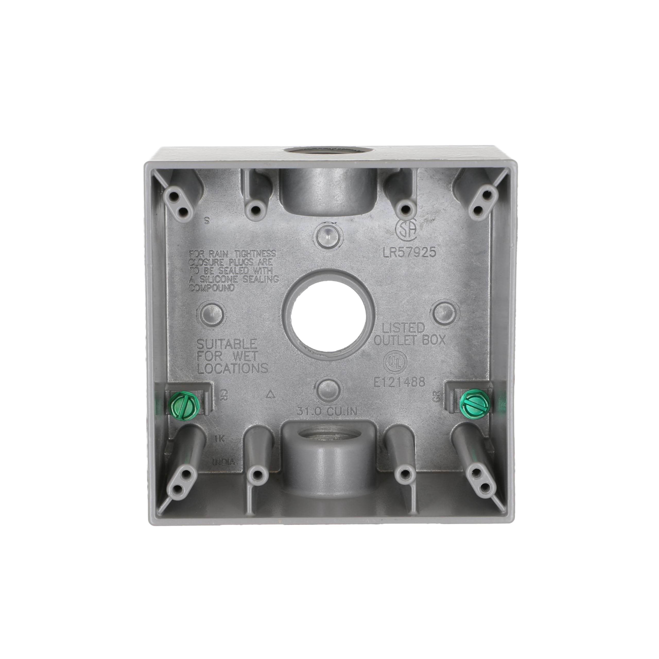 Hubbell 5341-0 Weatherproof Box, 4-1/2" x 4-1/2", Gray — Amazon image 2