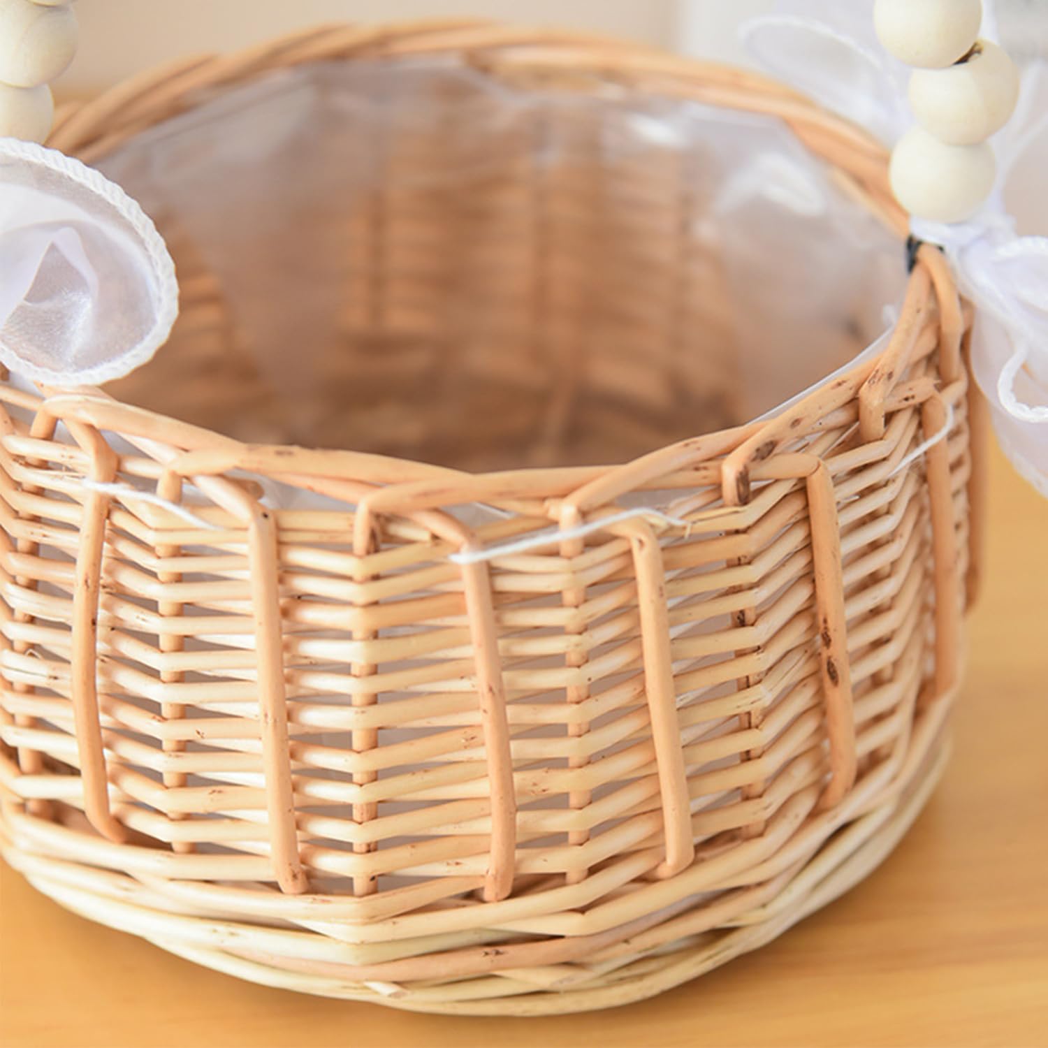 2 Pièces Corbeilles En Osier Avec Anse, Panier Mariage, Panier Avec Anse, Panier Osier, Petit Panier Osier Mariage, Panier En Osier Avec Anse, Pour Mariage, Décoration, Fruits