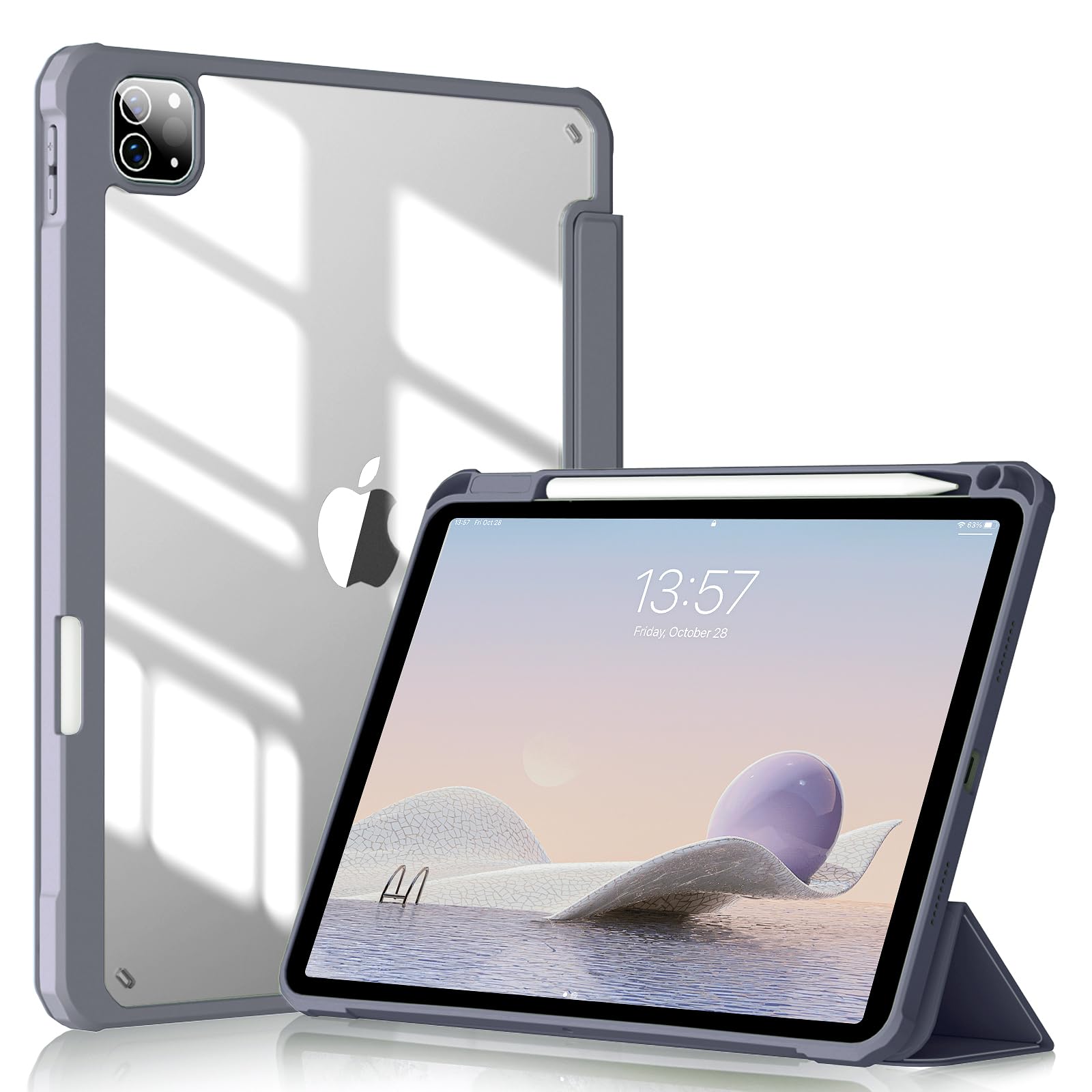 iPad Pro用 11インチ 第2世代 2020年 ケース ペンシルスロット付き手帳 