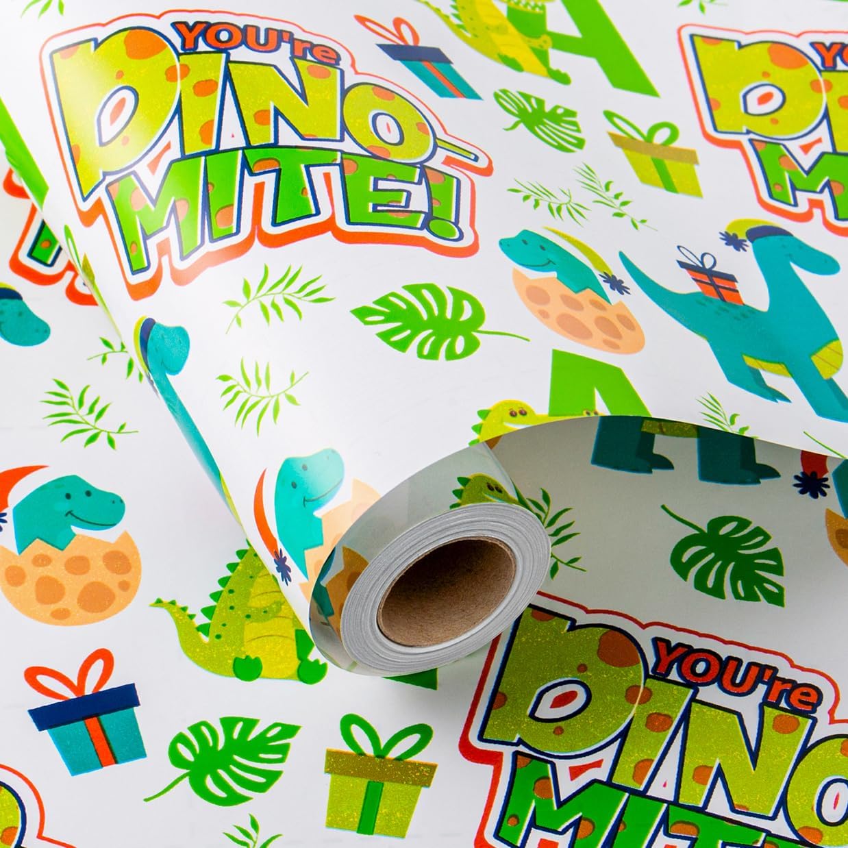 HOMERAL Dinosaur Wrapping Paper Roll46.8sq.ft(17in*33ft