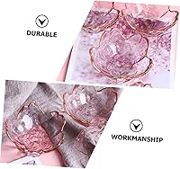 Vista 9 de Cabilock Plato de cristal de flor de cerezo plato de postre plato de ensalada de vidrio bandeja de almacenamiento de vajilla de cristal bandeja