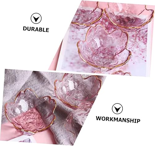 Miniatura 9 de Cabilock Plato de cristal de flor de cerezo plato de postre plato de ensalada de vidrio bandeja de almacenamiento de vajilla de cristal bandeja de