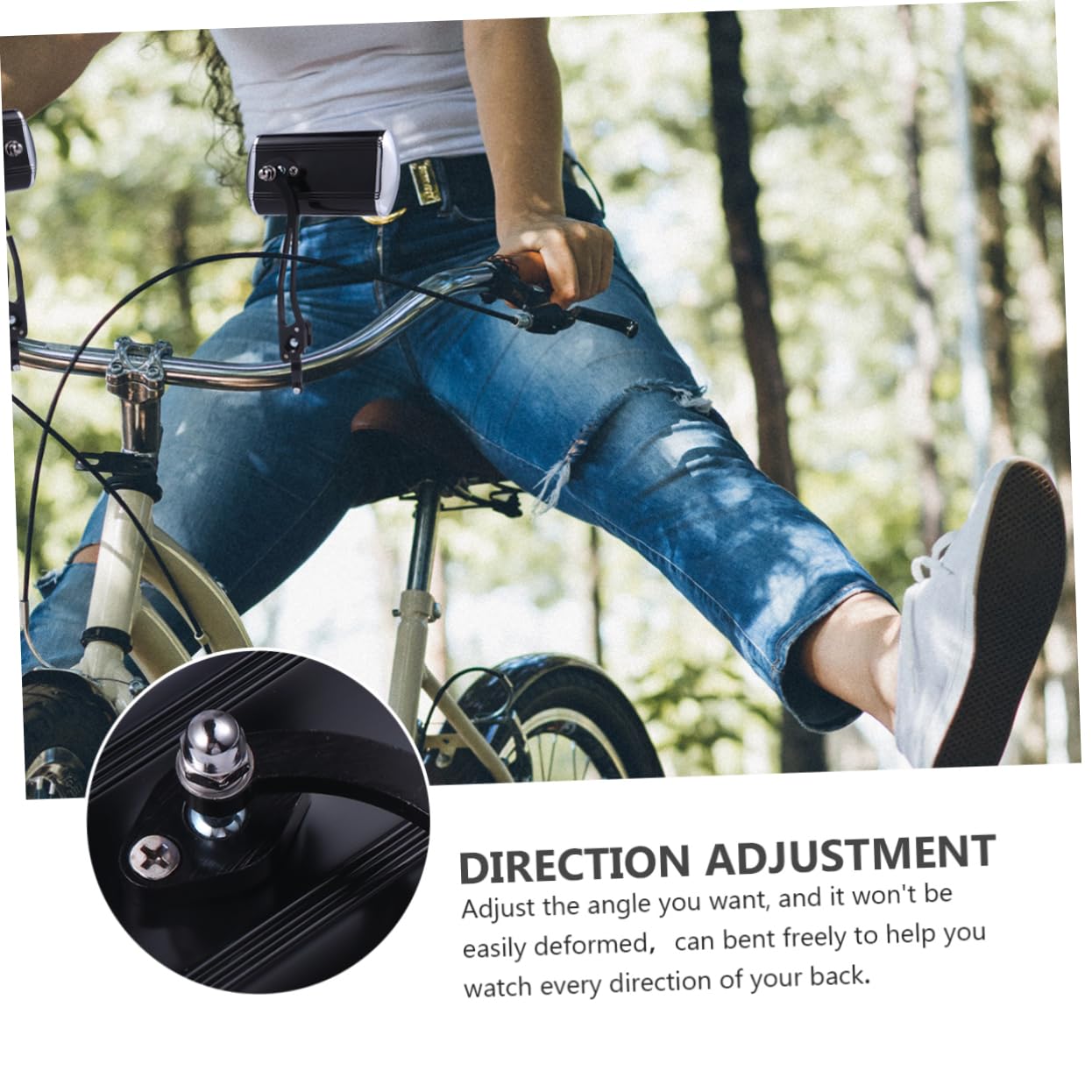 ABOOFAN Rétroviseur de Vélo Électrique, Réglable, Alliage D’aluminium, Montage au Guidon 22,2mm, pour Conduite Sécurisée
