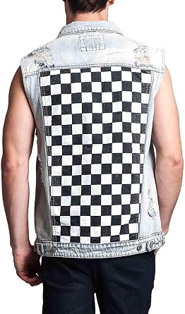 VICTORIOUS Rocker Denim Jean Vest Jacket