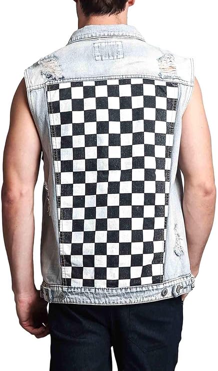 VICTORIOUS Rocker Denim Jean Vest Jacket