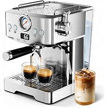Espresso Machine 20 Bar, Barista Espresso Maker, Steam Wand, Removable Tank