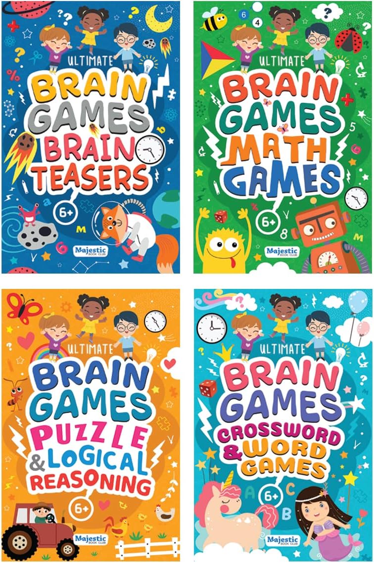 400+ Brain Boosting Activity Book for 6+ Years Old Kids | Set of 4 book - 400+ activities with Maths Games, Brain Teasers, Puzzle & Logical Reasoning, ... | The Book Tree Books (Ultimate grain games)