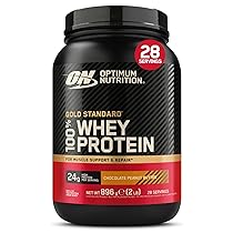 Optimum Nutrition Gold Standard 100% Whey, Proteine, Gusto Cioccolato e Burro d’Arachidi, 896g, 28 Porzioni, La Confezione Può Variare