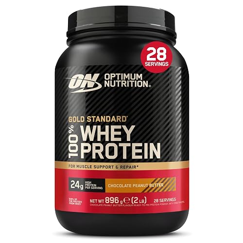 Optimum Nutrition Gold Standard 100% Whey, Protein, Chocolate and Peanut Butter Flavour, 895 g, 28 Servings - Chocolate Peanut Butter