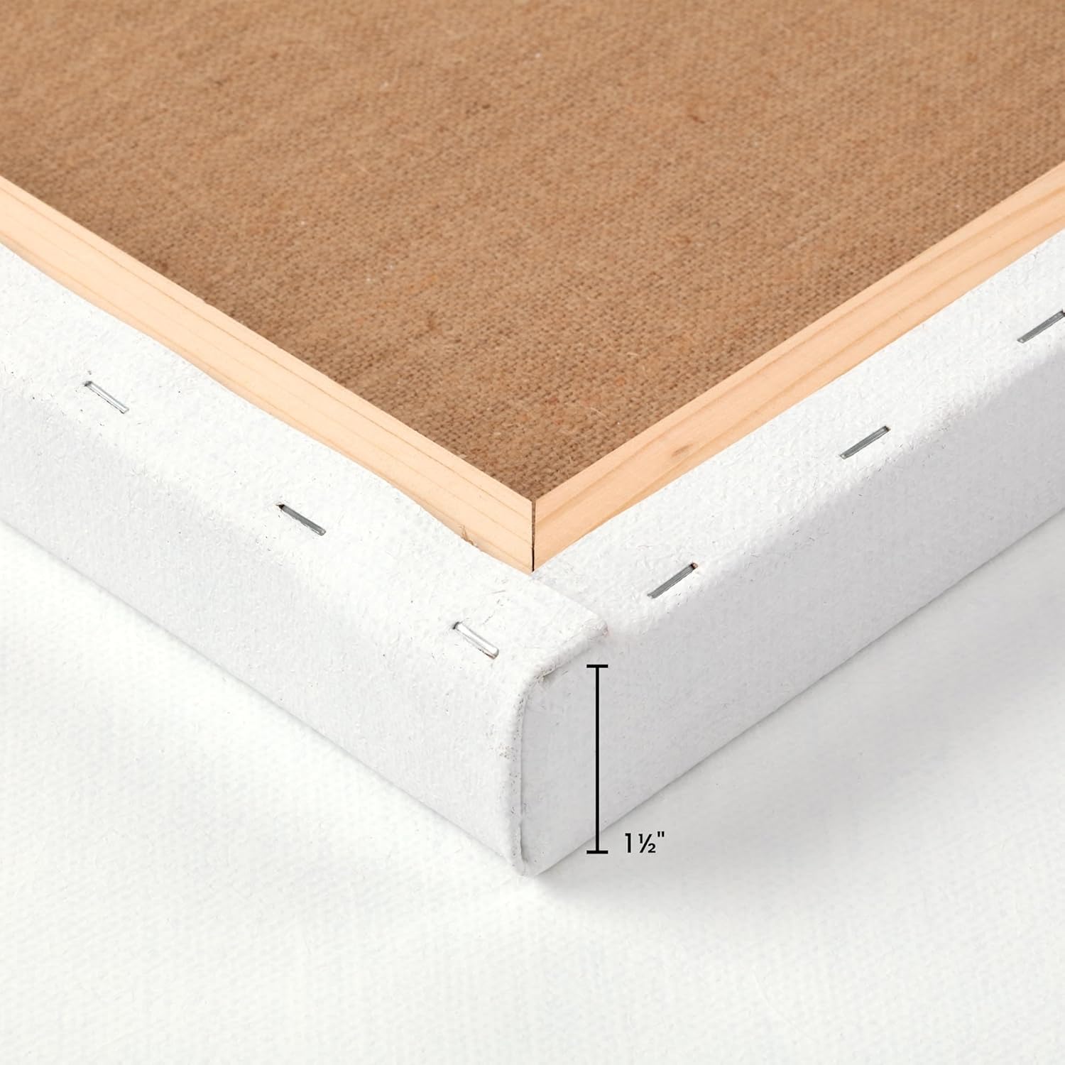 Vista Jute Acrylic-Primed Stretched Canvas - 3 Pack - 12"x16", 1-1/2" Deep, 3 Pack -All Paints - Triple-Primed Blank Canvases, Extra-Coarse Texture, Linen Replacement, Professional Artist