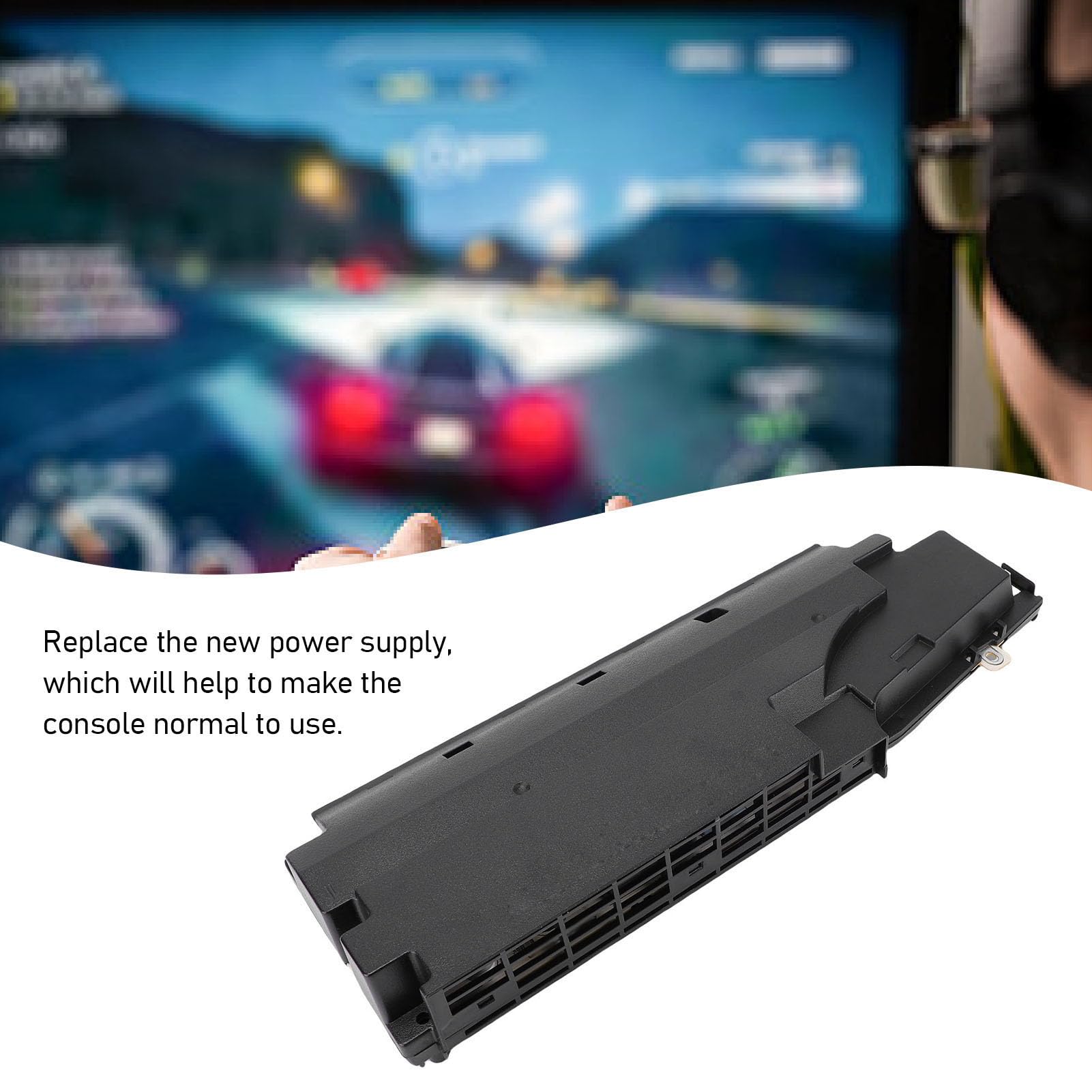 XUMIUZIY Alimentatore di Ricambio per Console di Gioco PS 3 Super Slim CECH-4000 4001 4002, Accessori per Fonte di Alimentazione Interna Nero
