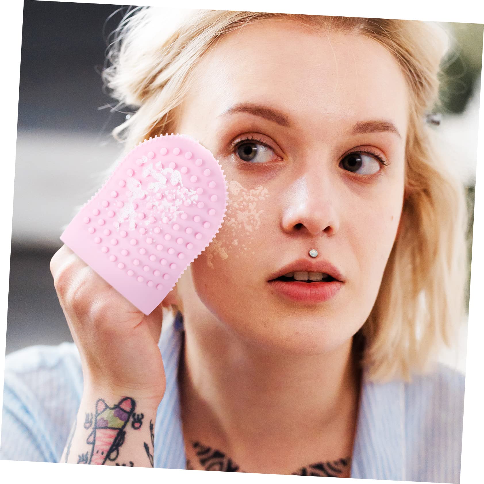 Housoutil 5stücke Silicone Gesichtsreinigungsbürste Ergonomische Peeling-bürste Mit Weichen Borsten Für Tiefenwirksame Und Sanfte Massage Für Hauttypen Lebensmittelechtes