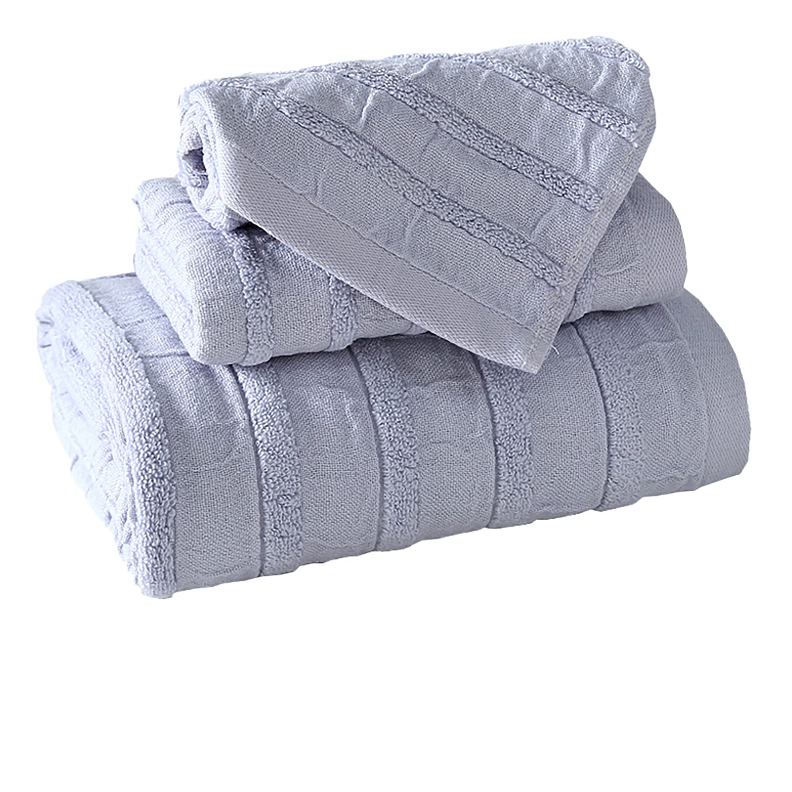 Serviettes de bain hôtel et spa lot de 3 serviettes de douche gris en coton