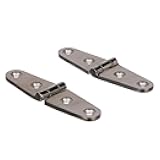 Seachoice Marine-Grade Strap Hinges, Polished 316 Stainless Steel, 4 in. X 1 in., Pack of 2
