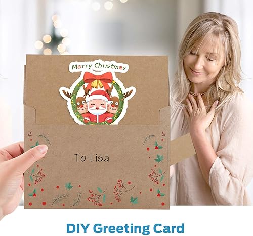 Miniatura 6 de Ohuhu Paquete de 50 tarjetas y sobres blancos A7 de 5 x 7 + paquete de 100 tarjetas y sobres en blanco Kraft marrón A2 de 4.25 x 5.5