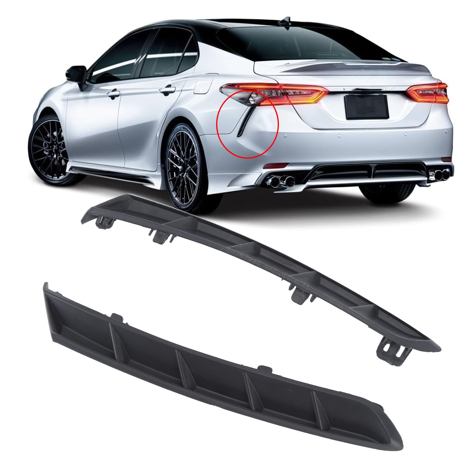 RiToEasysports Camry Side Trim Cover Rear Bumper Extension Trim Left Right Set of 2 5216506030, RiToEasysportsa5poq2ikrw