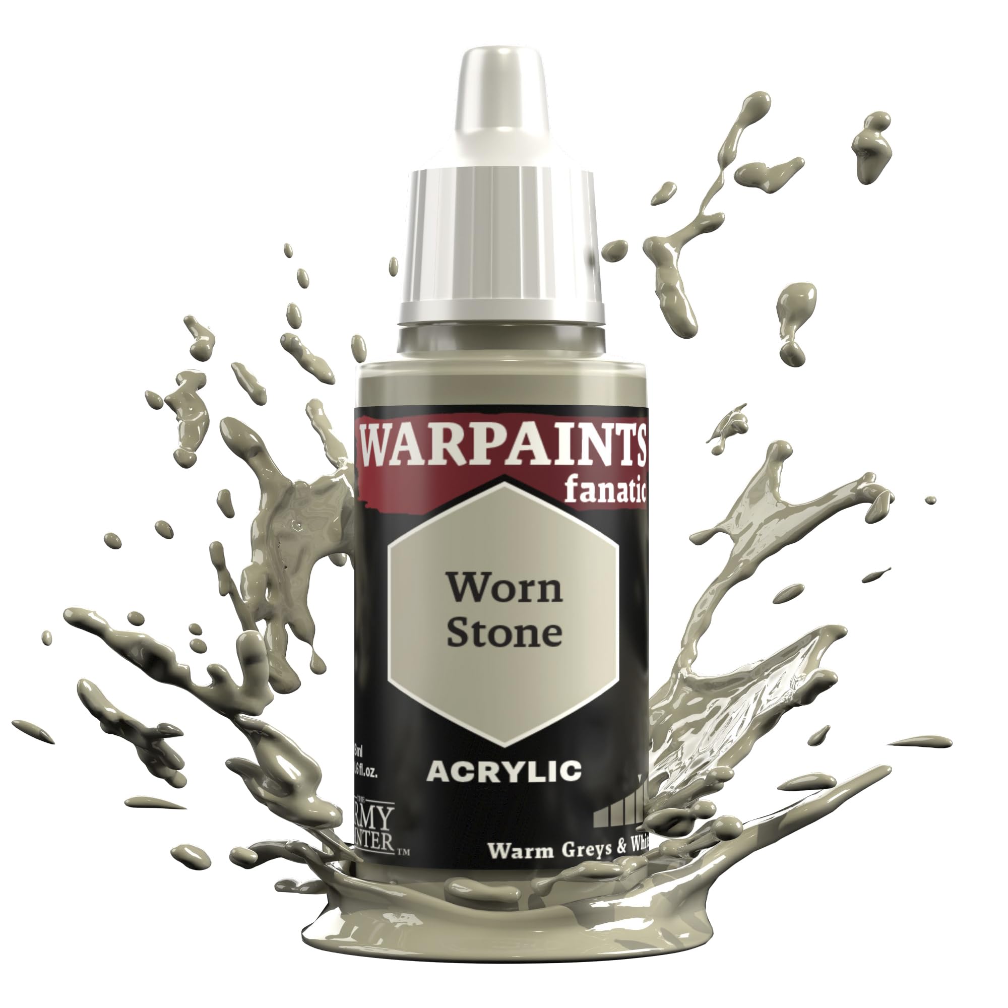 The Army Painter, Warpaints Fanatic Worn Stone Single Acrylics, Miniature Hobby Painting, Quality Paint for Miniature Wargaming