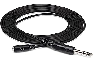 Hosa MHE-325 3.5mm TRS to 1/4" TRS Headphone Adaptor Cable, 25 Feet