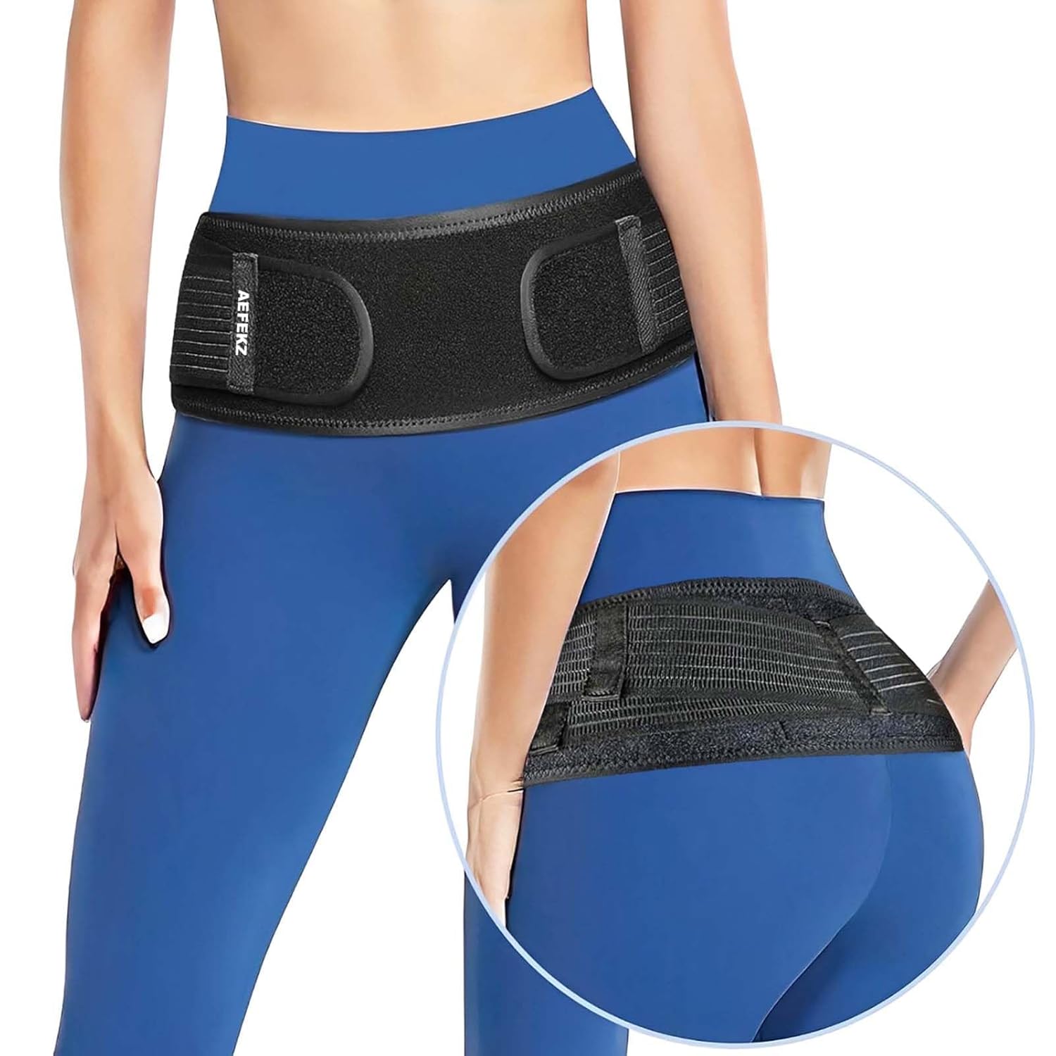 Si Belt for Women/Men, Pelvic Support Belt – Ideal for Sciatica, Lower Back Pain, Hyper Mobility, Postpartum Spd, Si Joint Dysfunction – Adjustable, Anti-slip, Breathable Design (Black) Si Belt for Women/Men, Pelvic Support Belt – Ideal for Sciatica, Lower Back Pain, Hyper Mobility, Postpartum Spd, Si Joint Dysfunction – Adjustable, Anti-slip, Breathable Design (Black)