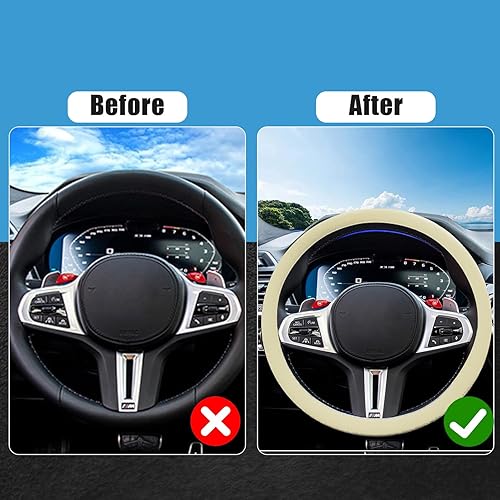 Miniatura 9 de JDDRY Funda universal para volante - Protector de silicona, negro, 1 unidad