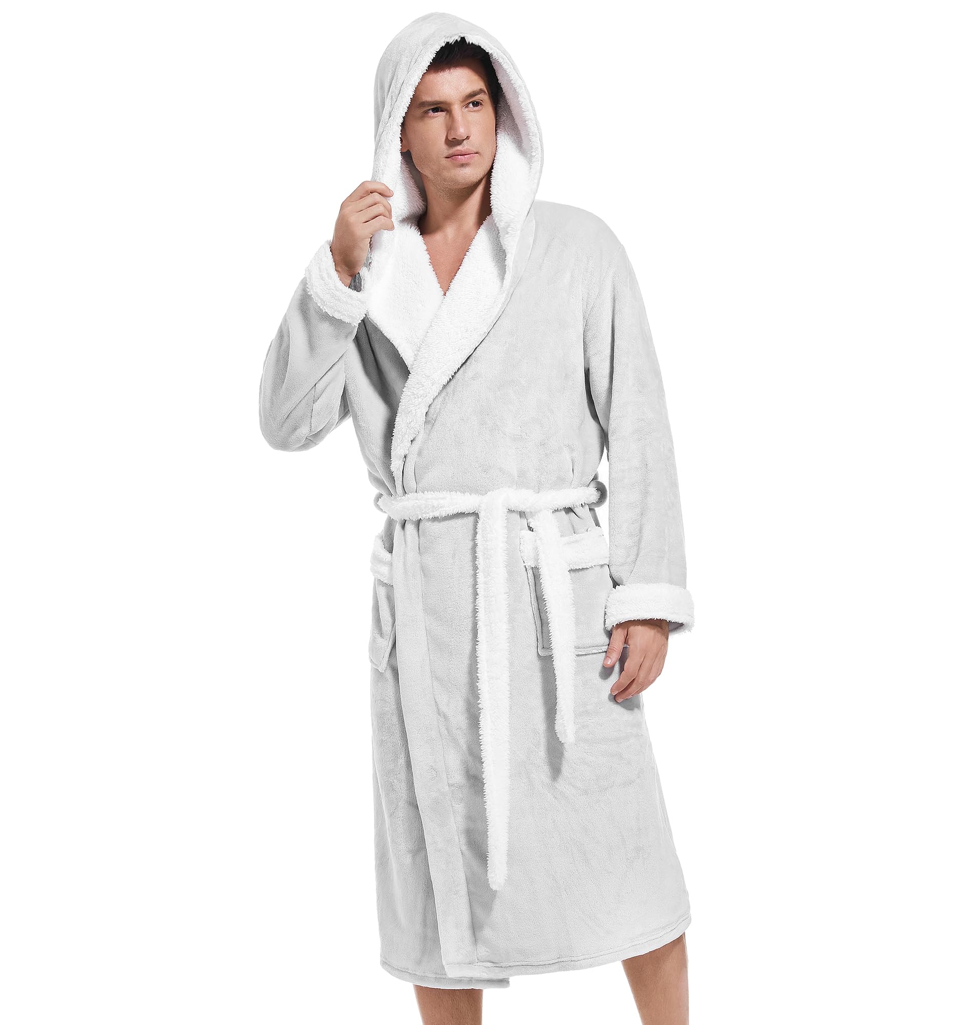 Luxury Men's Satin Dressing Gown In Green - IDENTITY LINGERIE - Foto 7