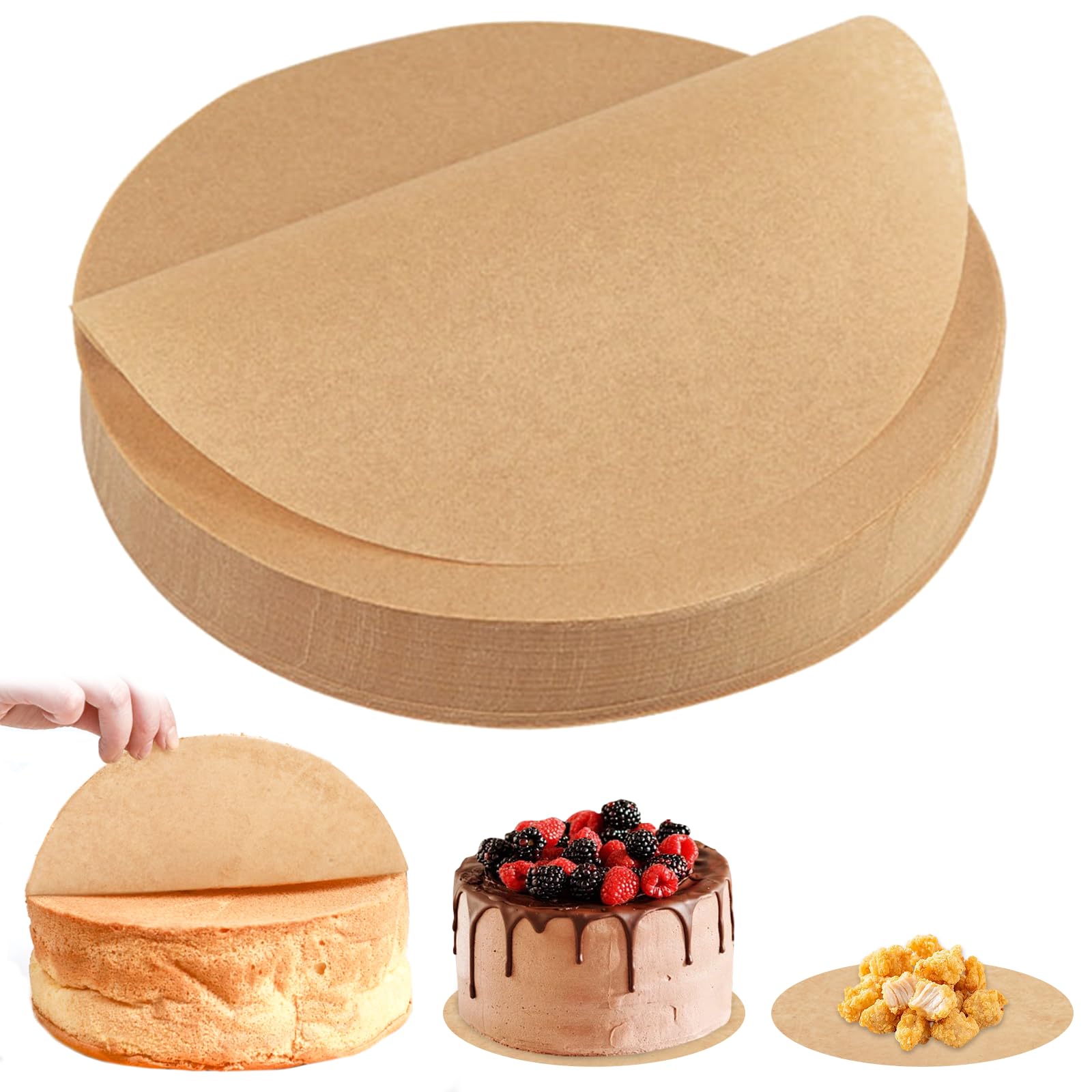 150 Piezas Papel de Horno Redondo, Ø 30cm Papel Horno Freidora Aire, Antiadherente, Resistente al Calor, Para Sartenes, Hornear, Barbacoa, Pizza, Pasteles, Freidoras De Aire, Hamburguesas, Marrón | Antiadherente, Resistente al Calor, Para Sartenes, Hornear, Barbacoa, Pizza,Pasteles, Freidoras De Aire, Hamburguesas,Marrón
