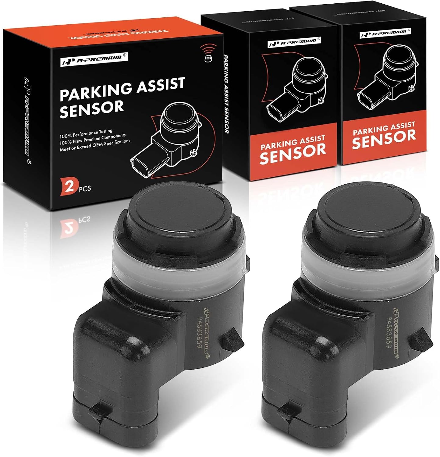A-Premium 2-PC Reverse Backup Parking Assist Sensor Compatible with Select Jaguar & Land Rover Models - F-Pace 2017-2021, Discovery Sport 2015-2022, Discovery 2017-2022, Replace# HK8315K859AA